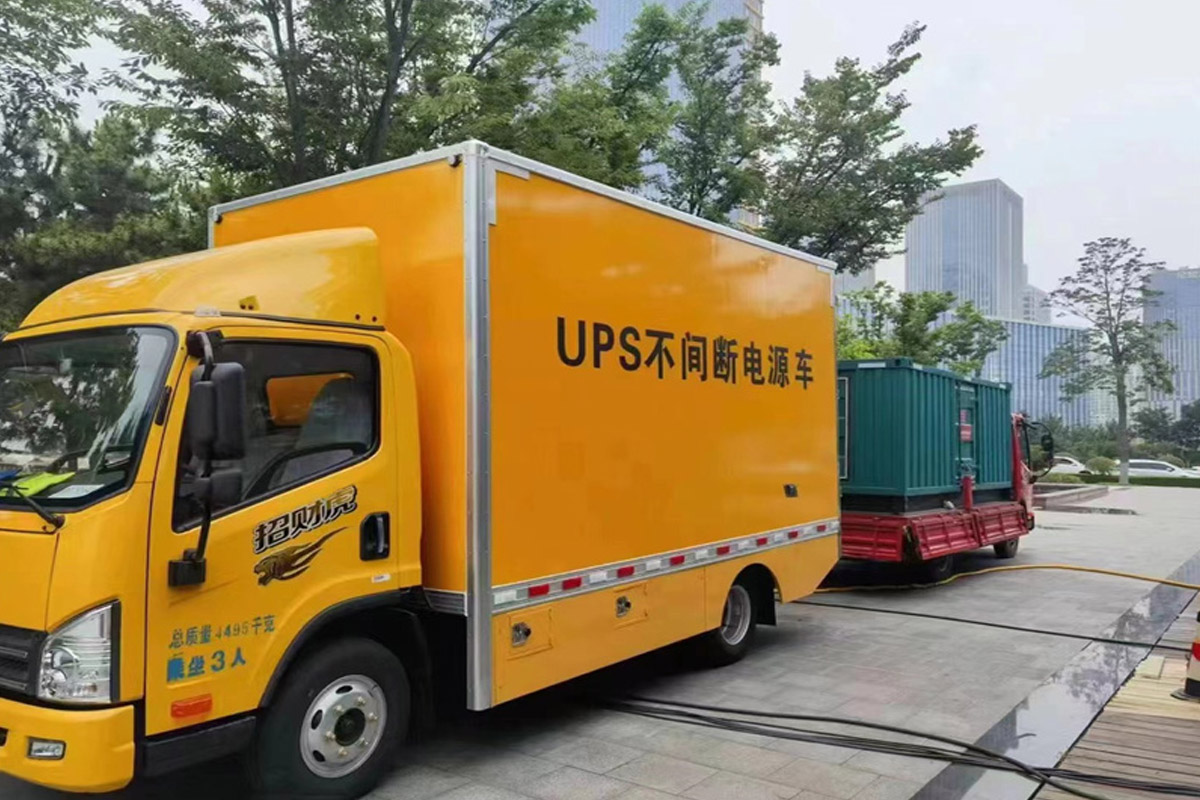 龙门镇发电机租赁施工现场