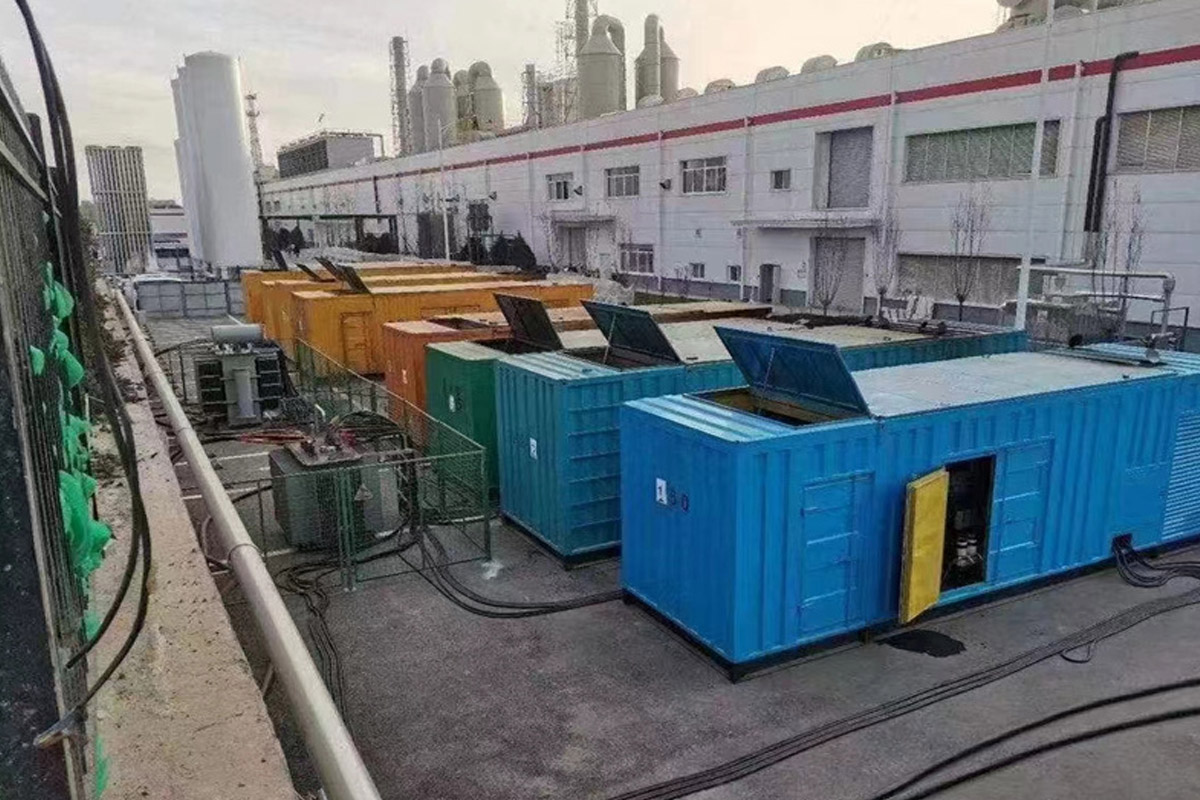 龙门镇发电机租赁施工现场